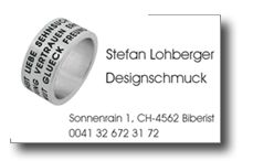 Herzlich willkommen im Schmuckatelier von Stefan Lohberger!